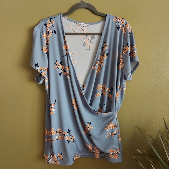 Ricki's Faux Wrap Blouse - Picture 1 of 2